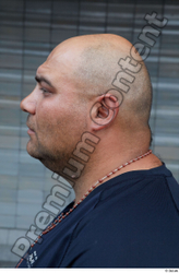 Head Man White Casual Overweight Bald Street photo references